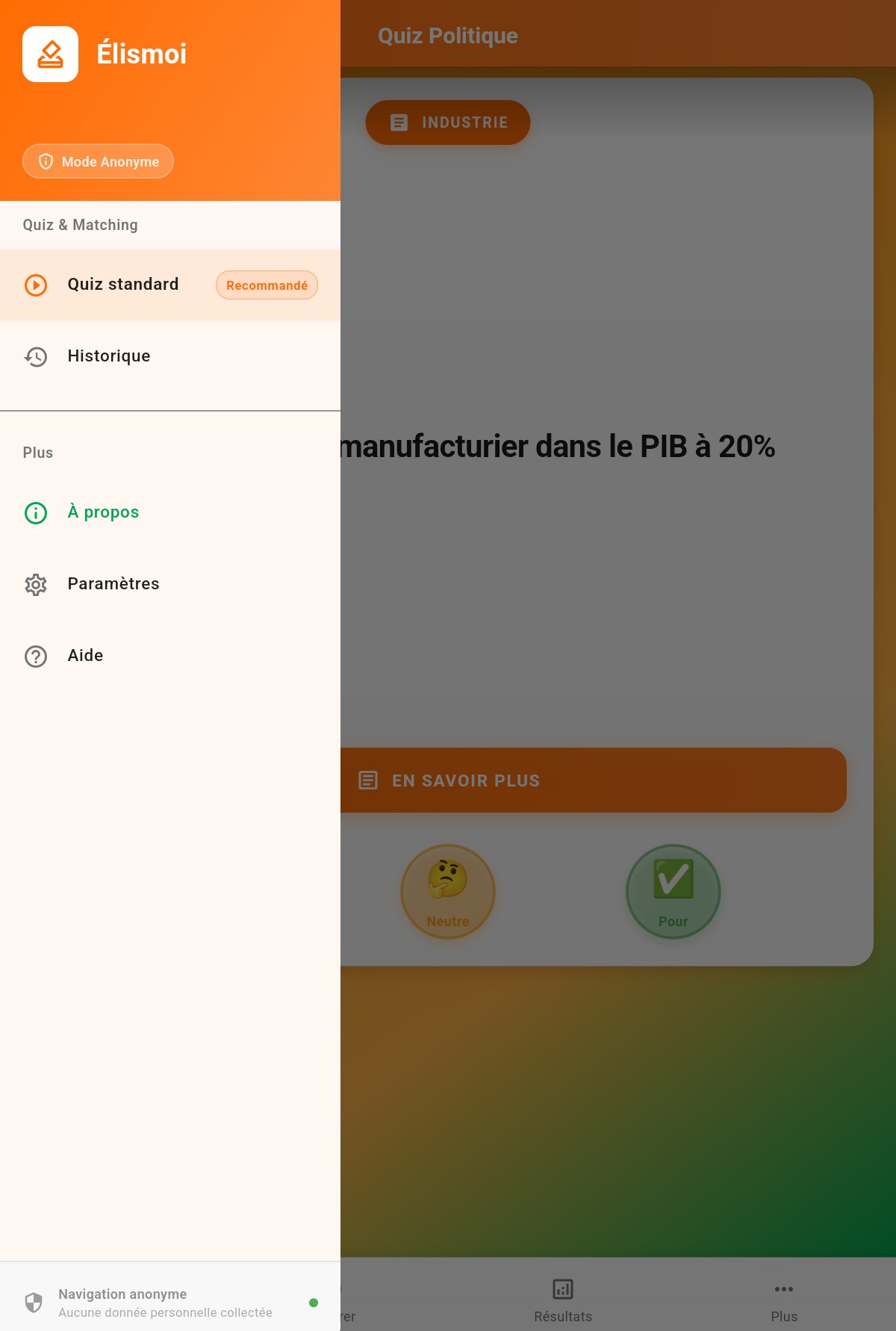 Profil candidat